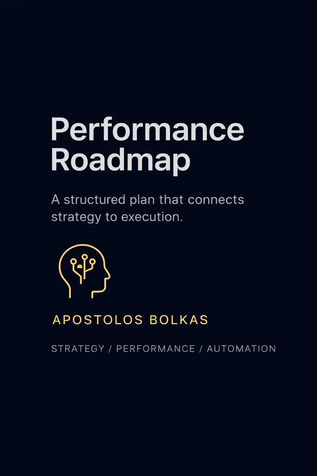 Performance Roadmap workbook cover